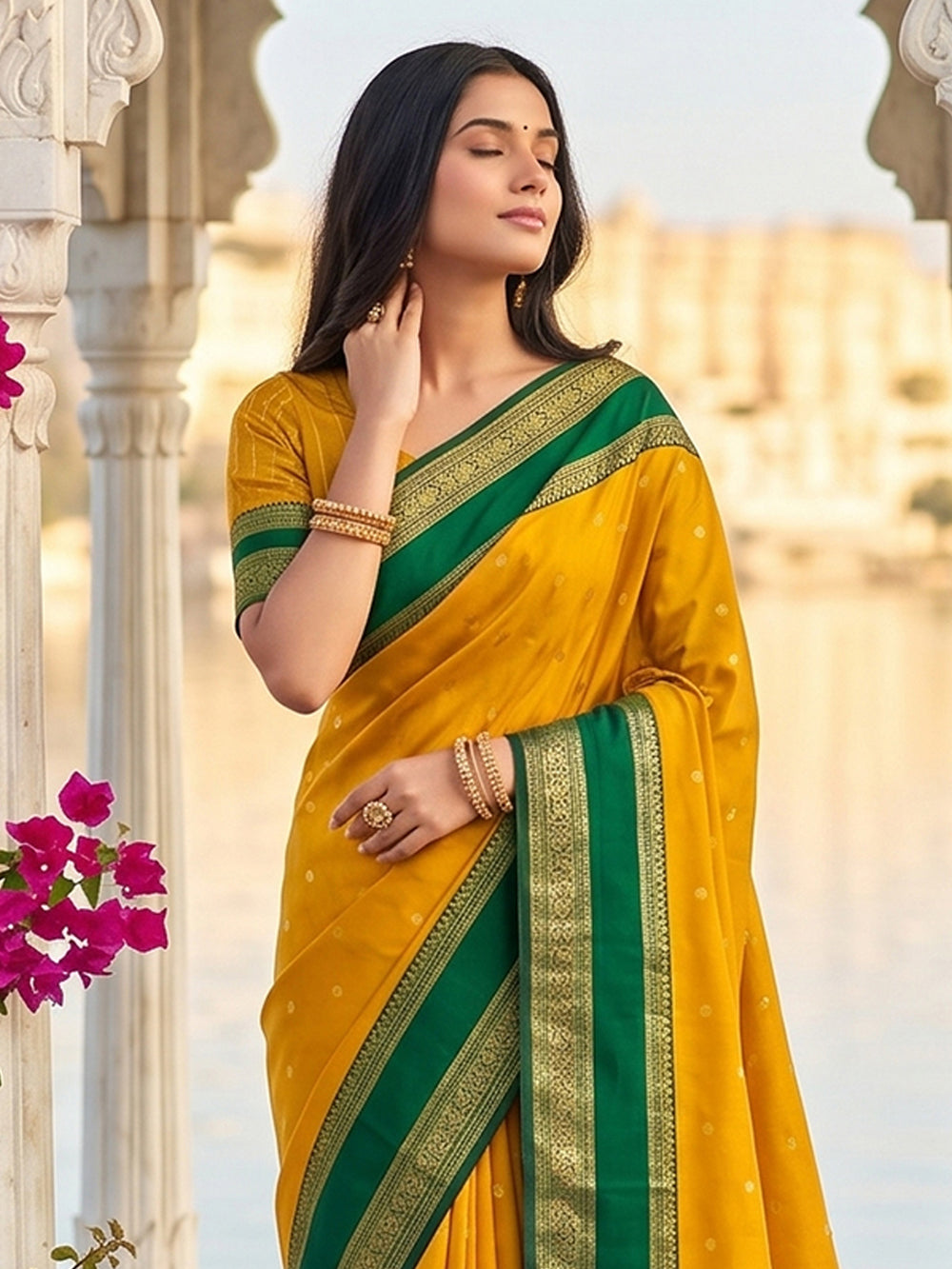 DreamDrape Saree Collection Yellow