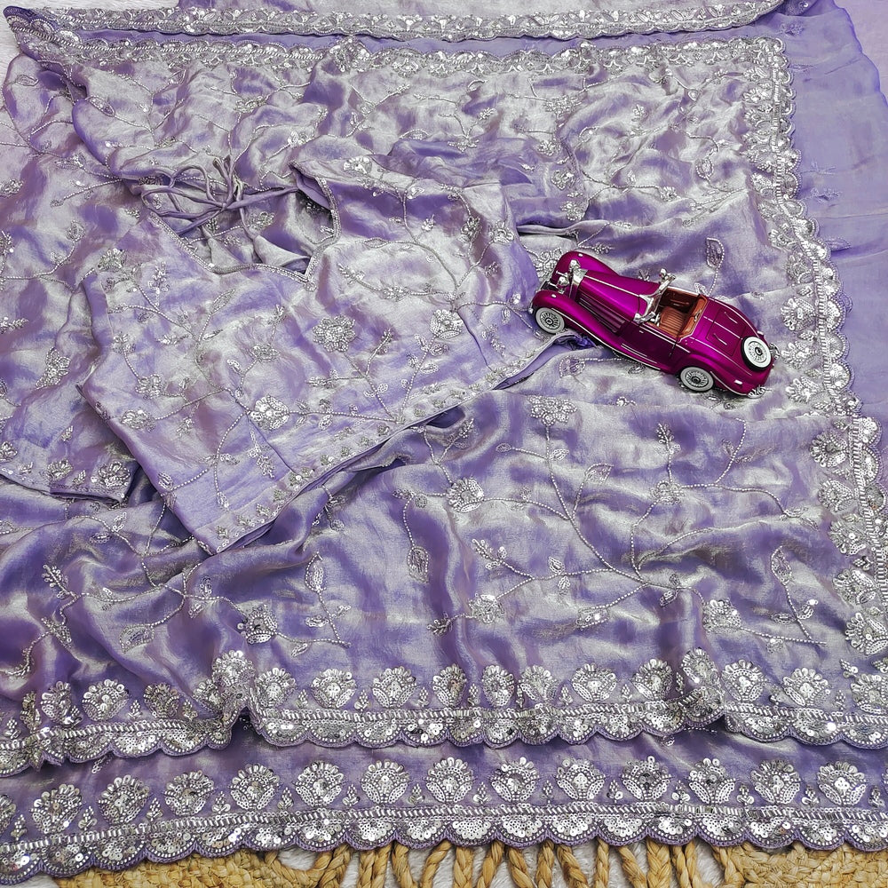 TwilightAura Sarees Lavender