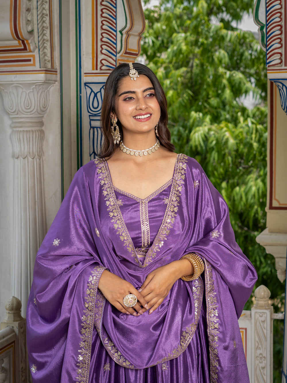 RangNoor Lehengas Lavender