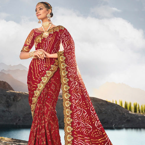 Bandhani Sarees Bandhej