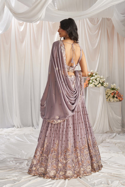 Traditional Wear Women's Heavy Lehenga Choli Collection Mauve