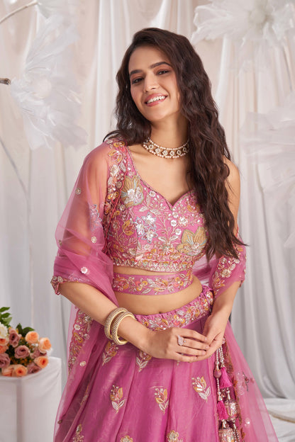 Traditional Wear Women's Heavy Lehenga Choli Collection Pink