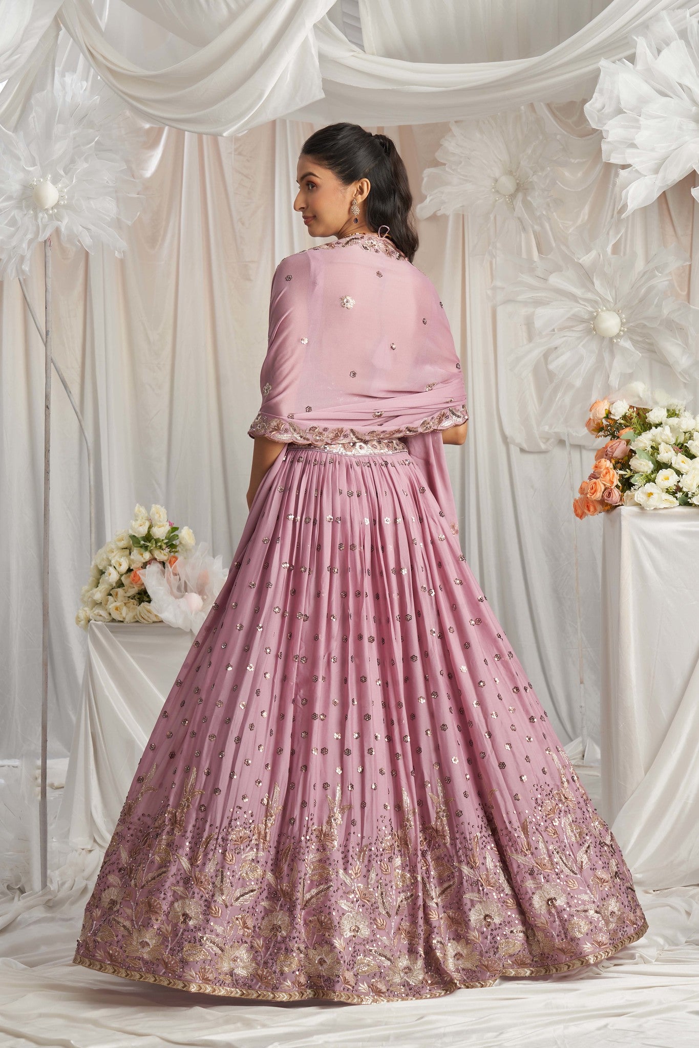 Traditional Wear Women's Heavy Lehenga Choli Collection Lavender