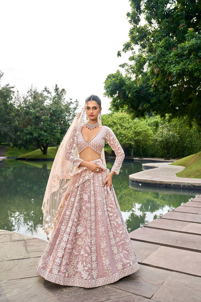 Traditional Wear Women's Heavy Lehenga Choli Collection Nude