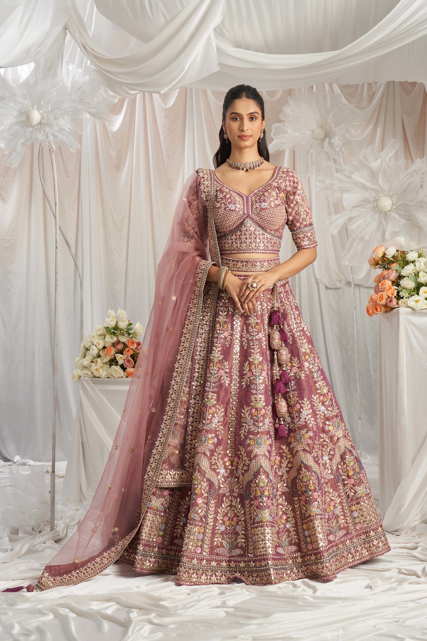 Traditional Wear Women's Heavy Lehenga Choli Collection Lavender