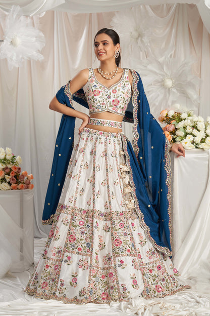 Traditional Wear Women's Heavy Lehenga Choli Collection White