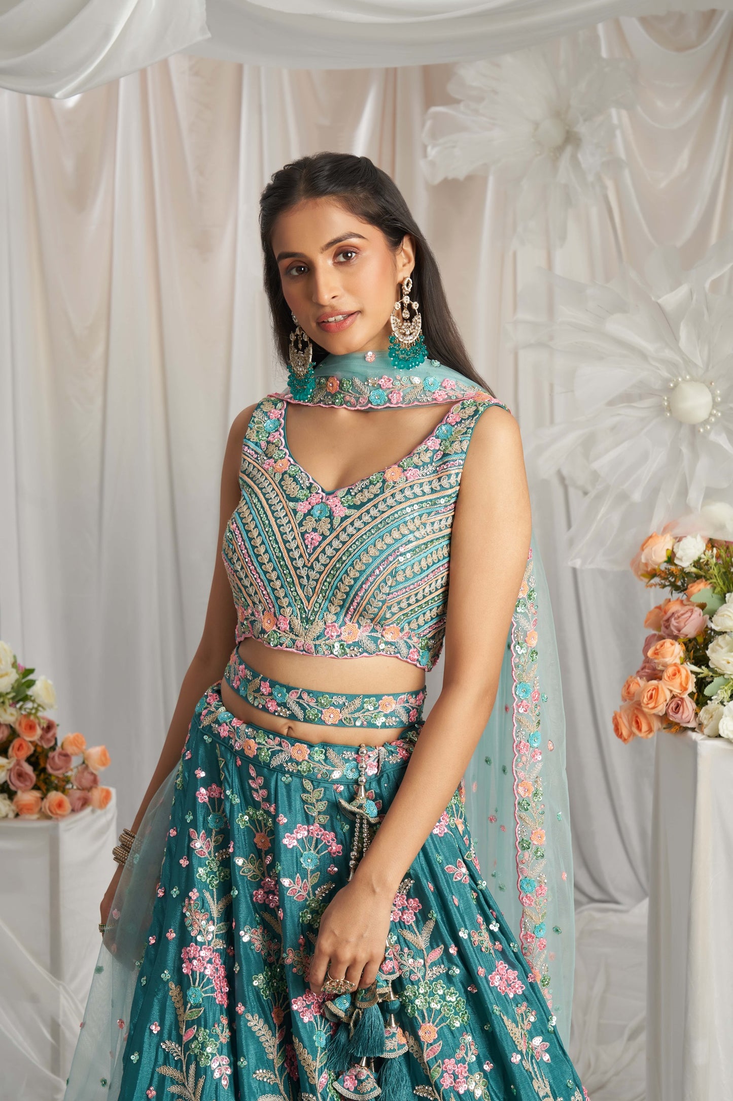 Traditional Wear Women's Heavy Lehenga Choli Collection Teal