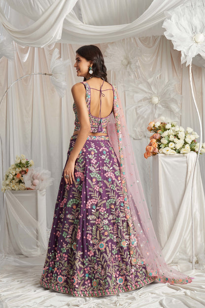 Traditional Wear Women's Heavy Lehenga Choli Collection Purple