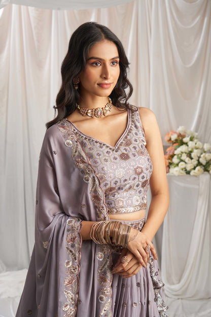 Traditional Wear Women's Heavy Lehenga Choli Collection Mauve