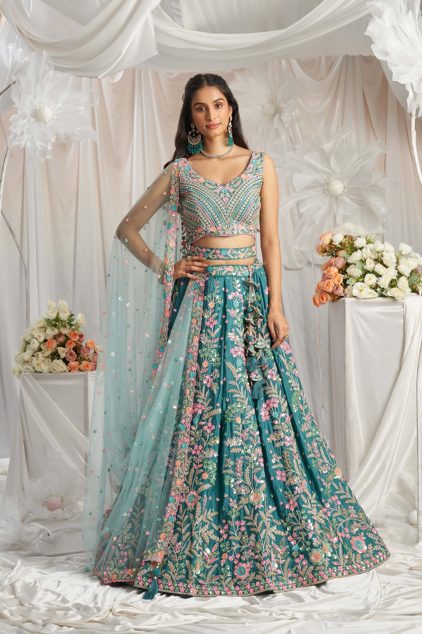 Traditional Wear Women's Heavy Lehenga Choli Collection Teal