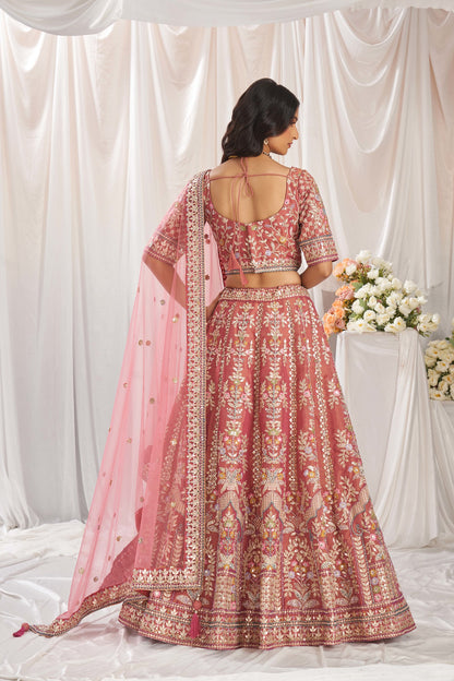 Traditional Wear Women's Heavy Lehenga Choli Collection Rose Gold