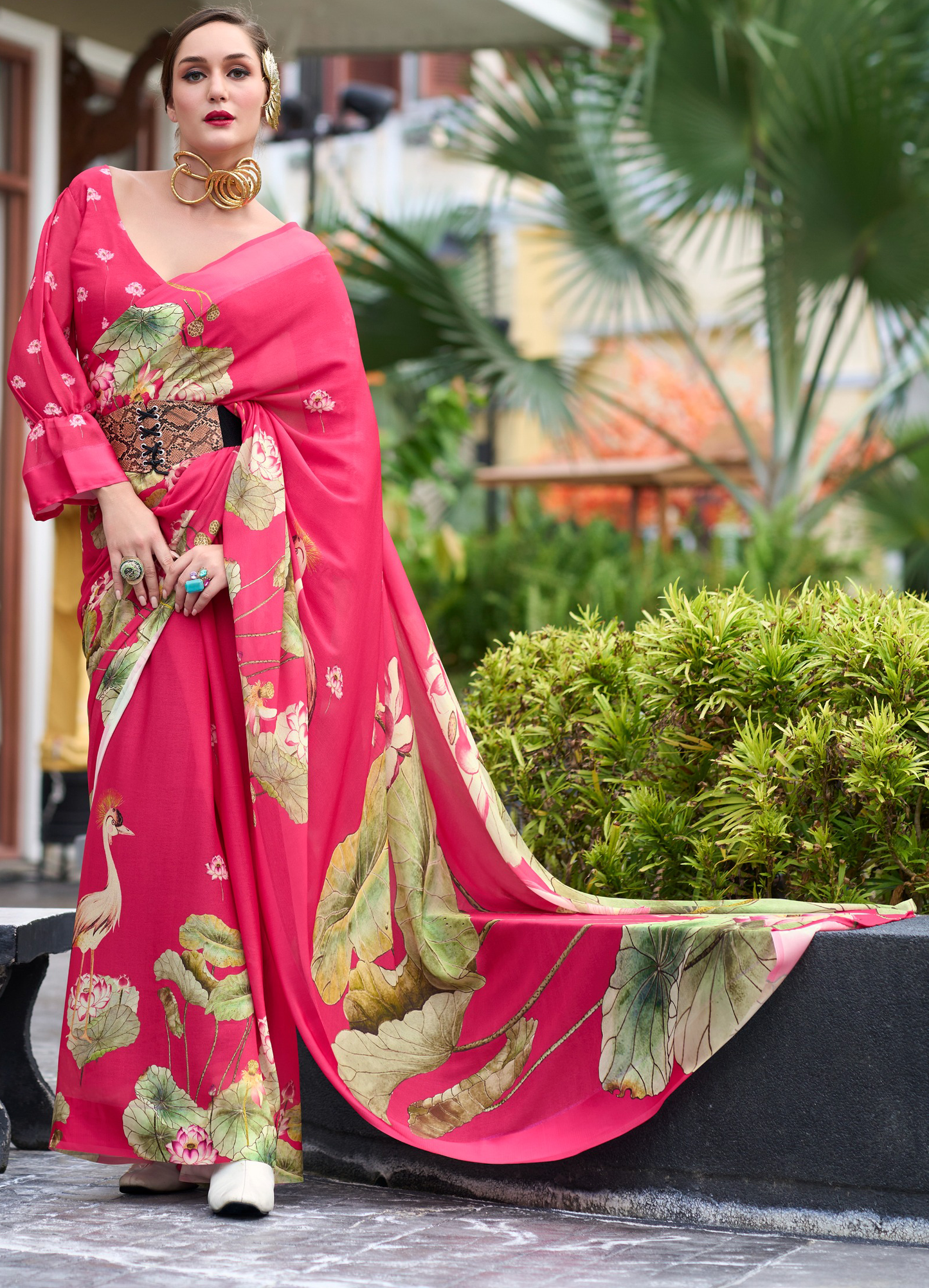 Traditional Functions Wear Saree Collection Pink