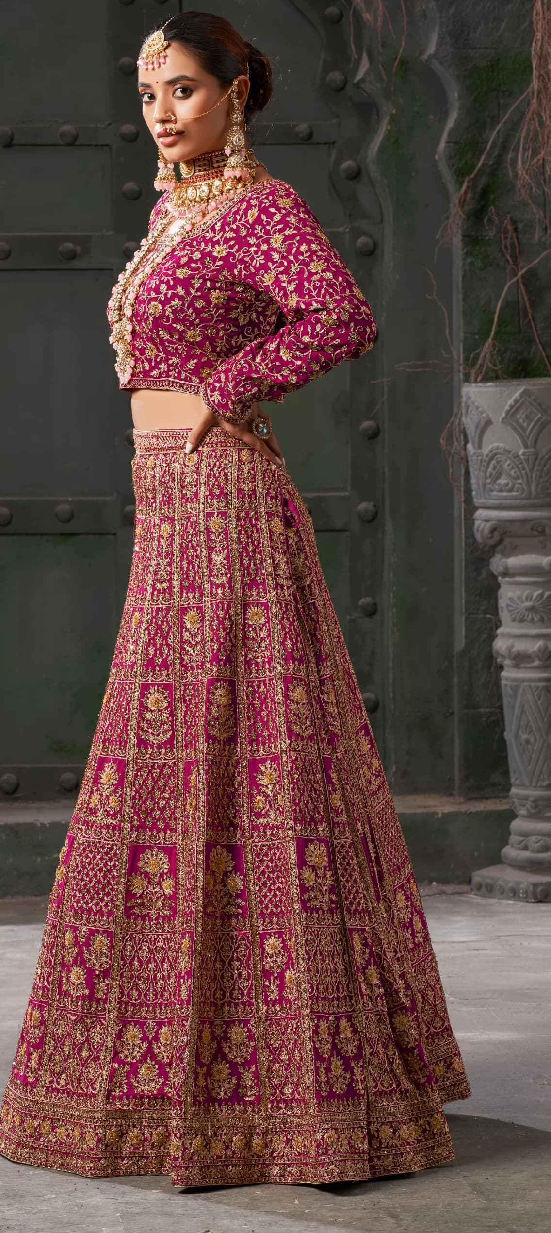 Heavy Wedding Wear Designer Lehenga Choli Collection Queen Pink