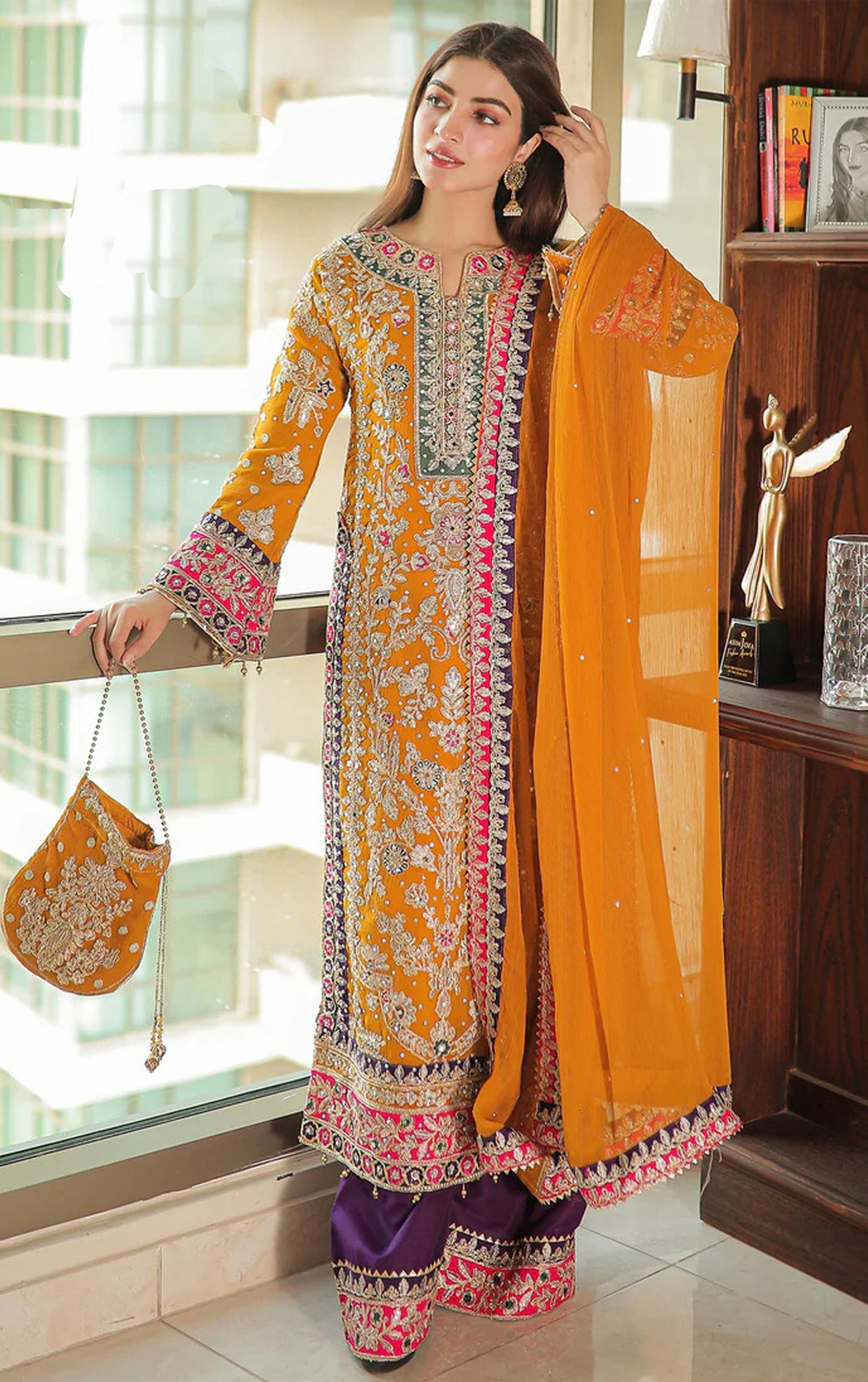 Traditional Designer Pakistani Salwar Suit Collection Yellow