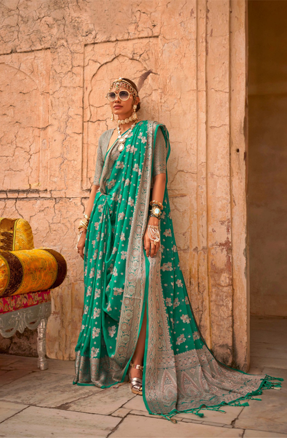 Traditional Functions Wear Saree Collection Mint