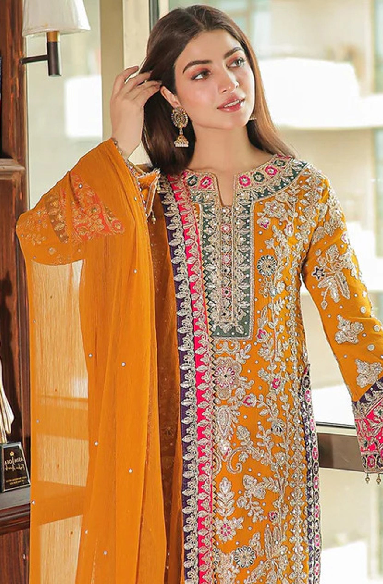 Traditional Designer Pakistani Salwar Suit Collection Yellow