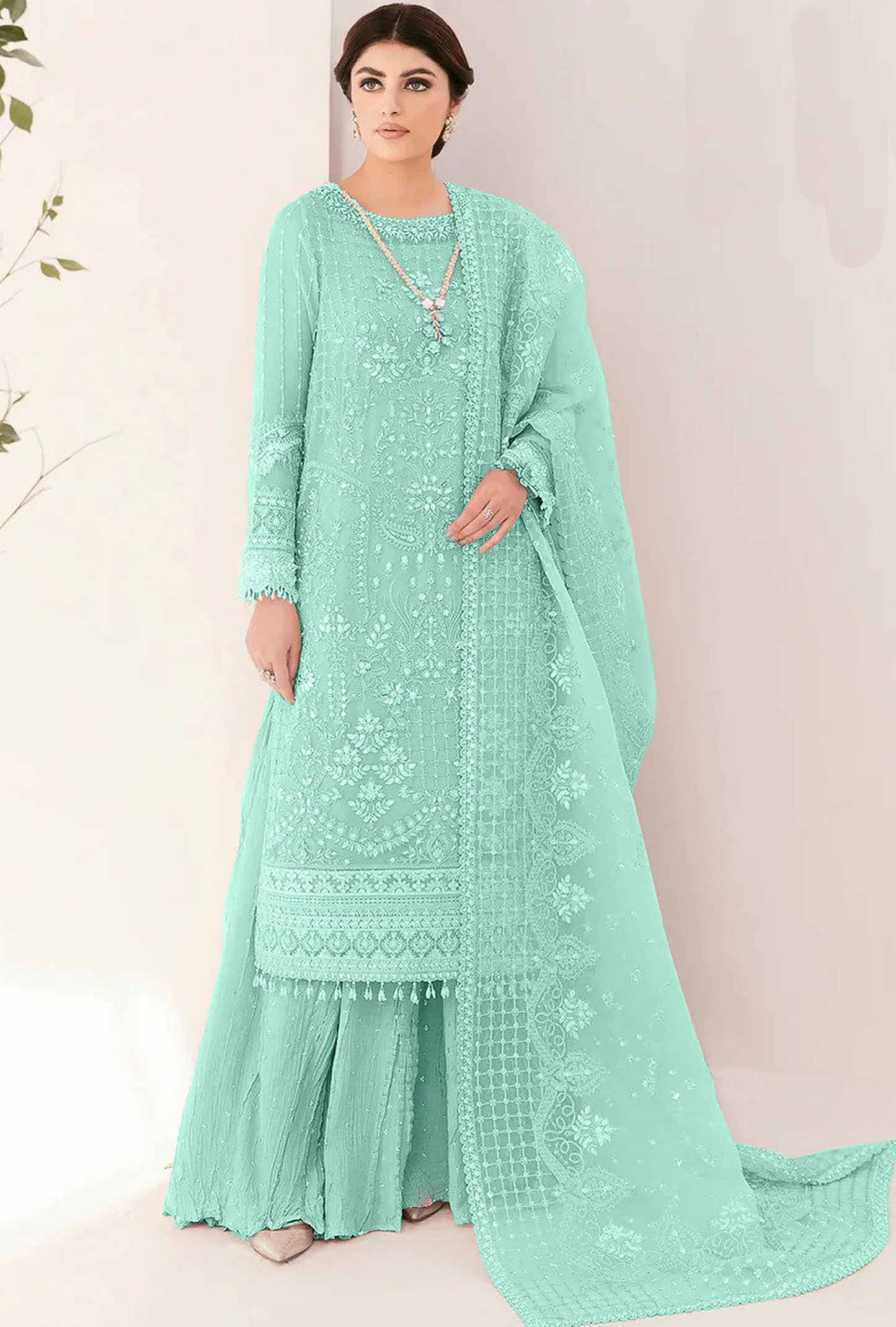 Traditional Designer Pakistani Salwar Suit Collection Mint