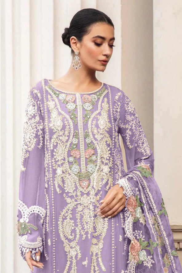 Traditional Designer Pakistani Salwar Suit Collection Lavender