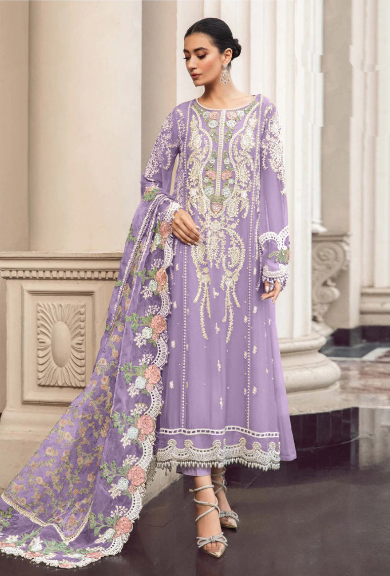 Traditional Designer Pakistani Salwar Suit Collection Lavender