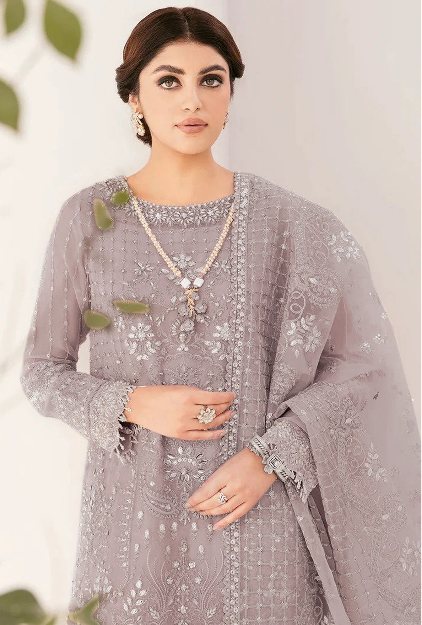 Traditional Designer Pakistani Salwar Suit Collection Grey