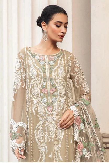 Traditional Designer Pakistani Salwar Suit Collection Beige