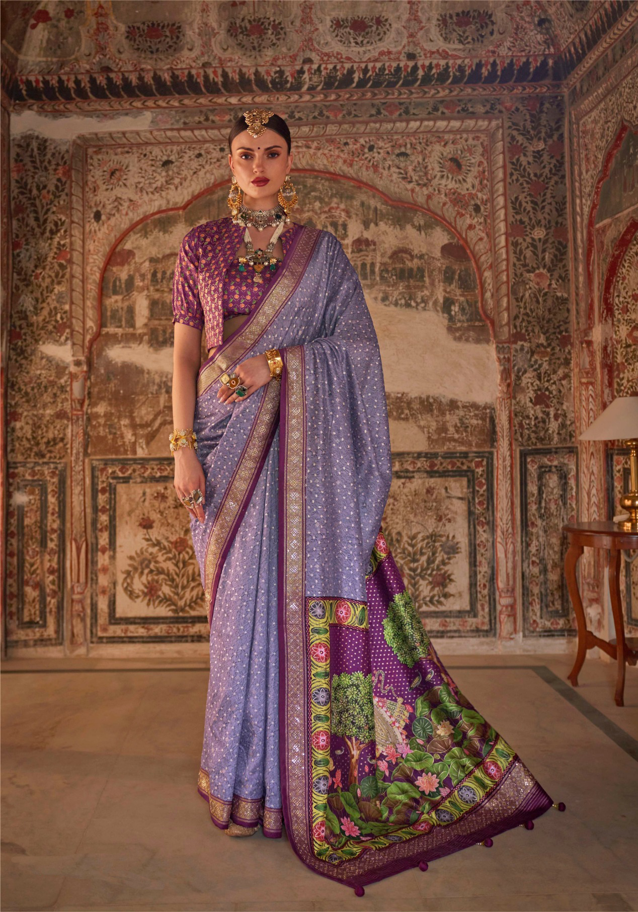 Traditional Functions Wear Saree Collection Purple