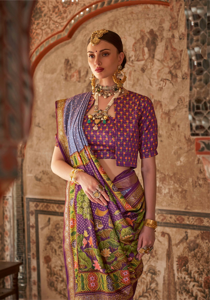 Traditional Functions Wear Saree Collection Purple