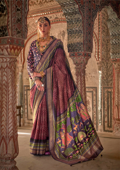 Traditional Functions Wear Saree Collection Maroon