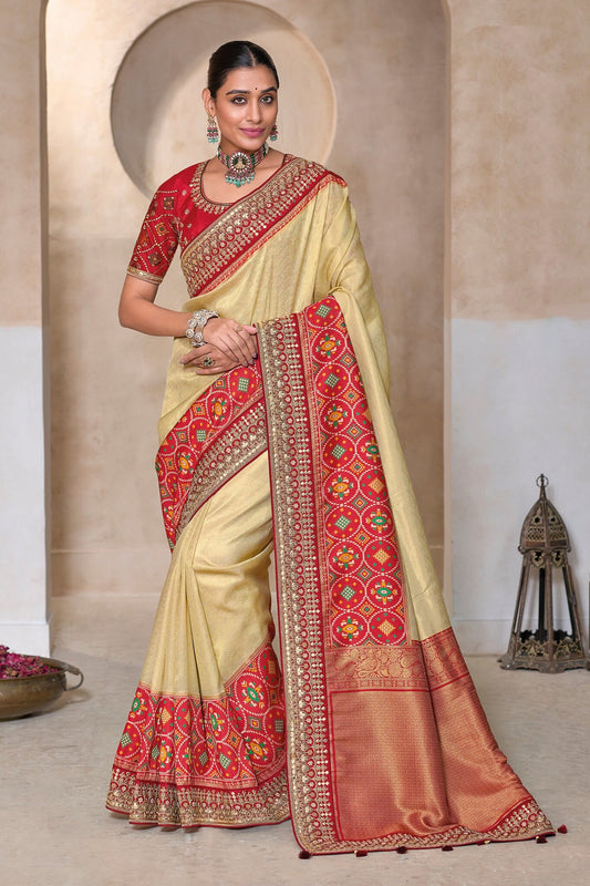 Kanjivaram Silk Saree Cream