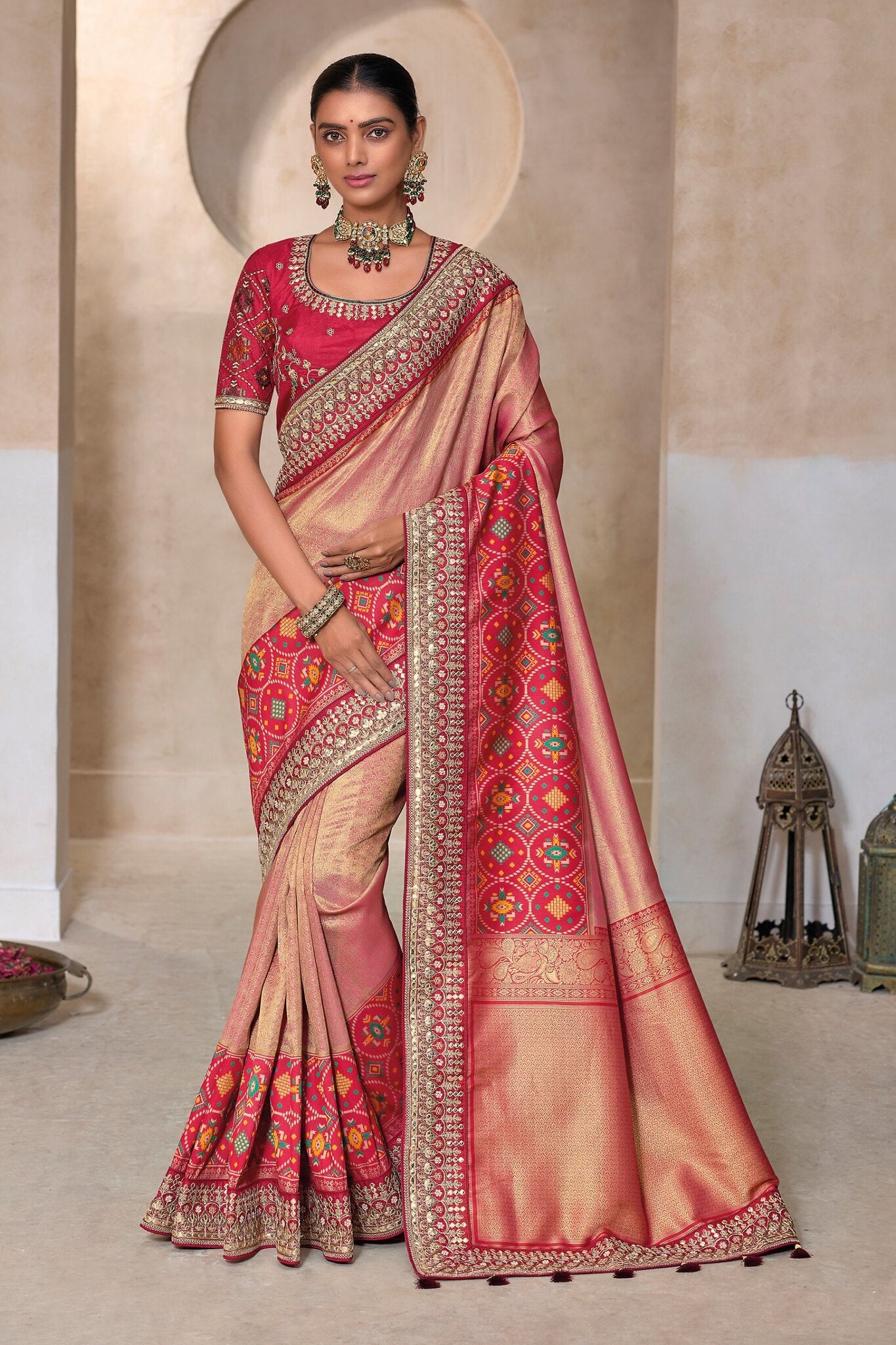 Kanjivaram Silk Saree Peach