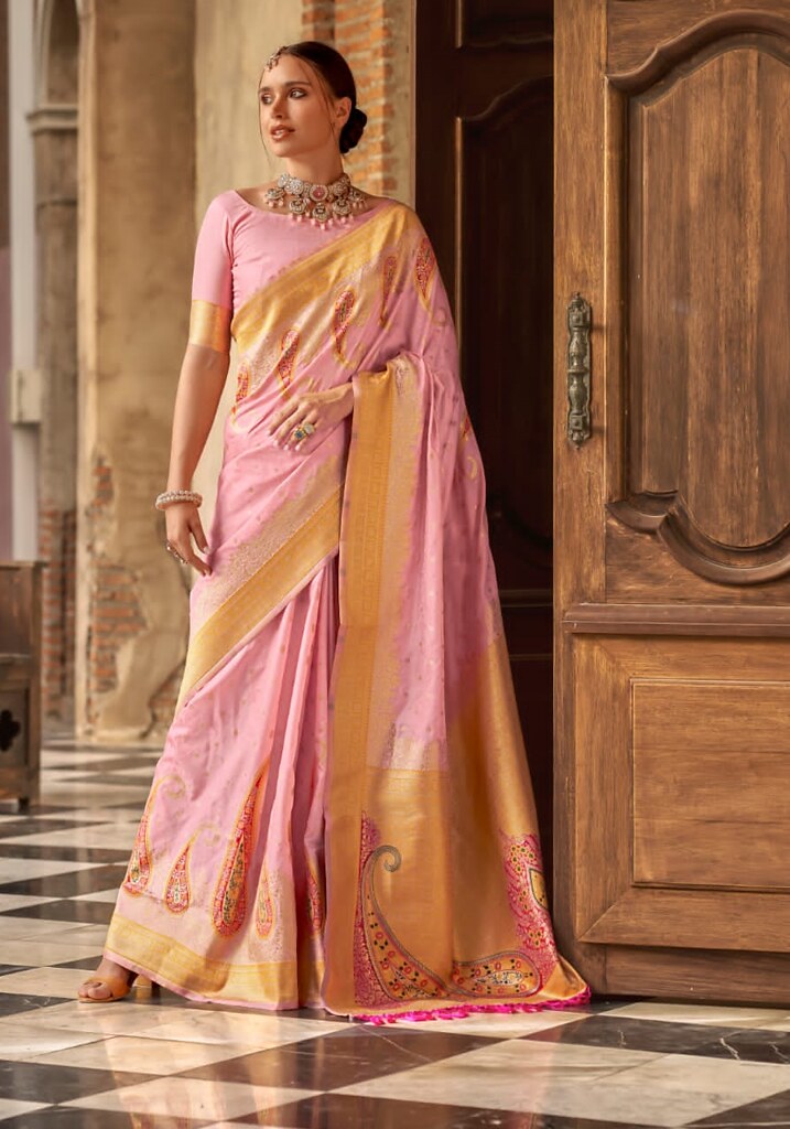 Festive Silk Saree Pink