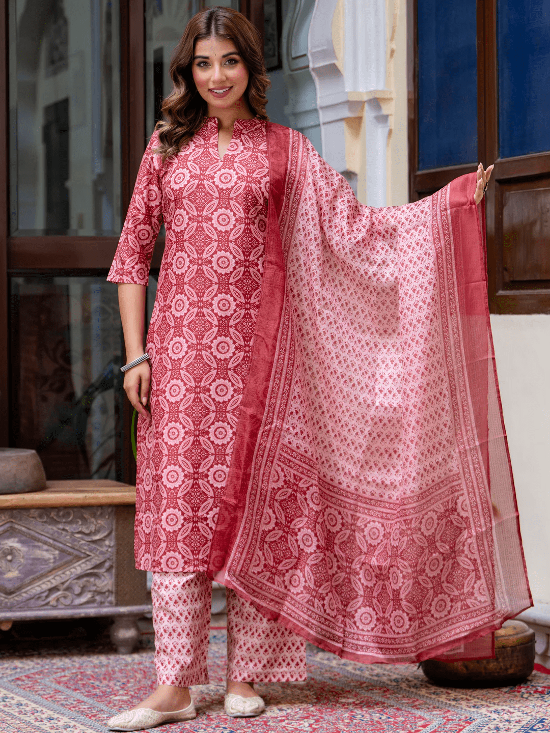 Chic Kurta Set Dusty Pink