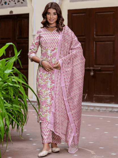 Chic Kurta Set Baby Pink