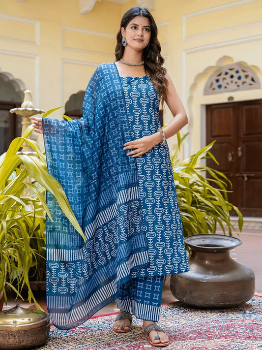 Cozy Comfort Kurta Set Blue