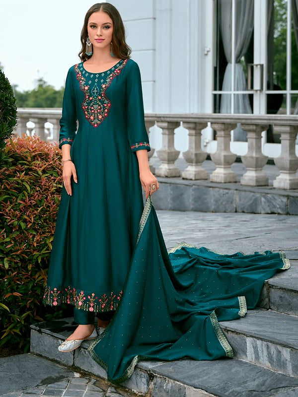 Royal Radiance Anarkali Suit Teal