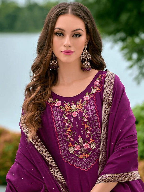 Royal Radiance Anarkali Suit Purple