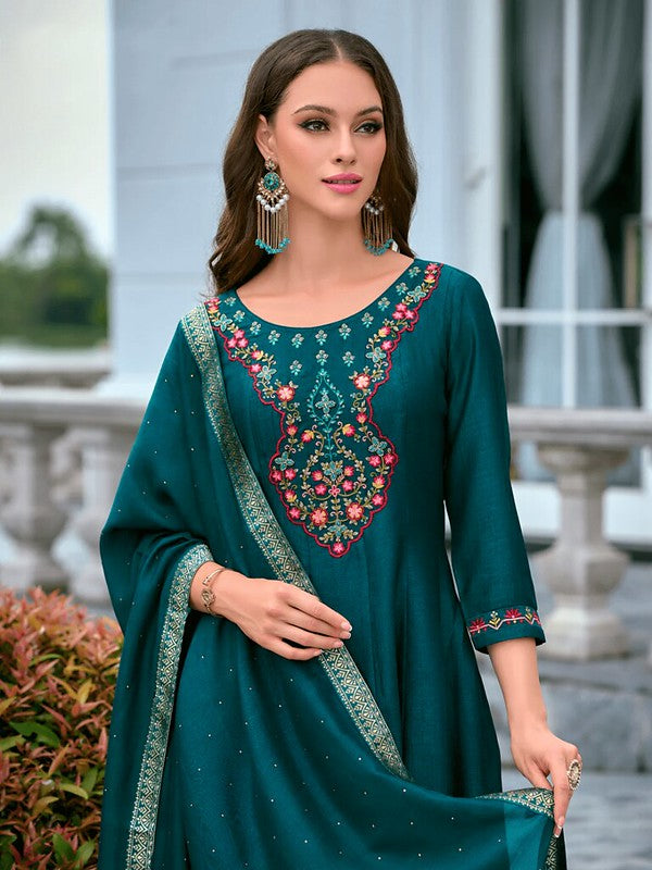 Royal Radiance Anarkali Suit Teal