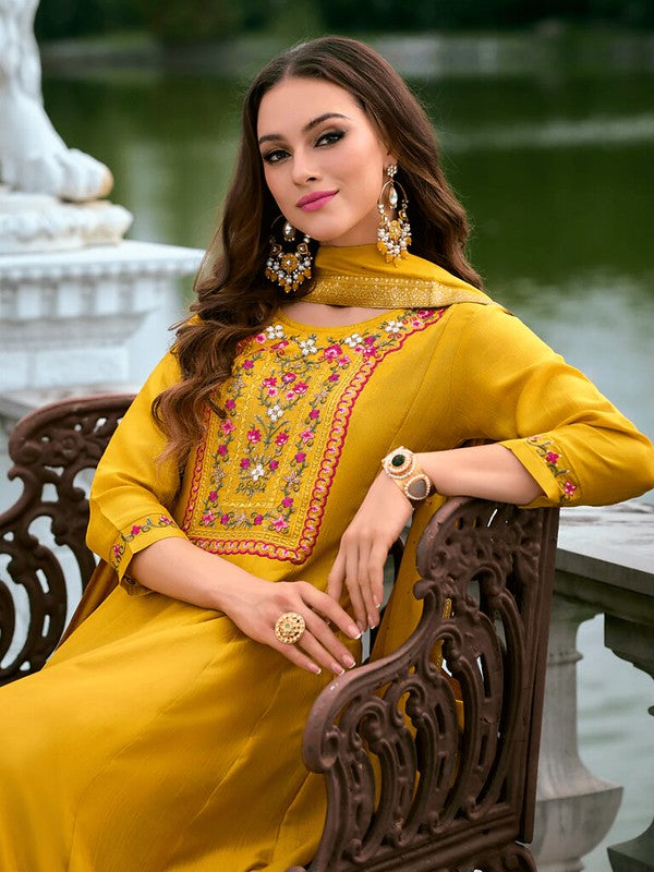 Royal Radiance Anarkali Suit Yellow