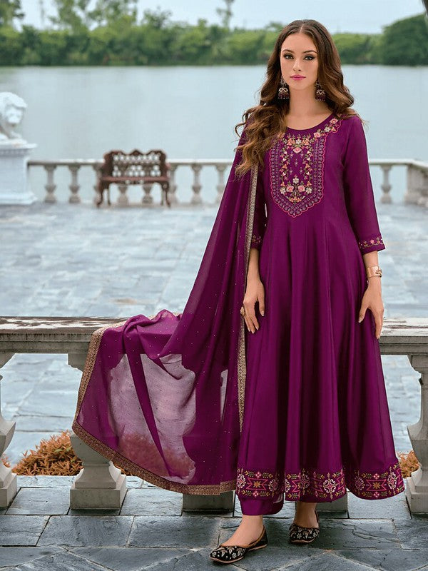 Royal Radiance Anarkali Suit Purple