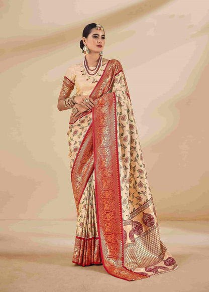 Golden Aura Silk Saree Multi