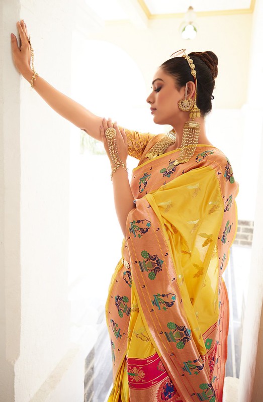 Vibrant Silk Saree Yellow