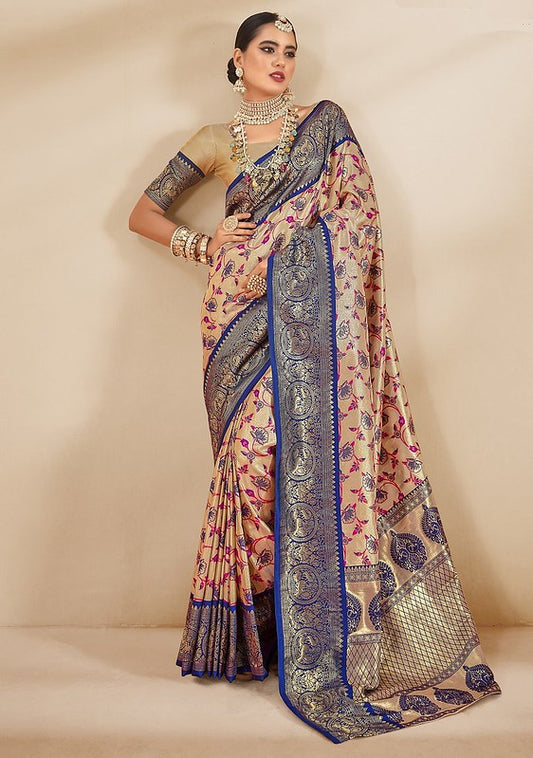 Golden Aura Silk Saree Multi