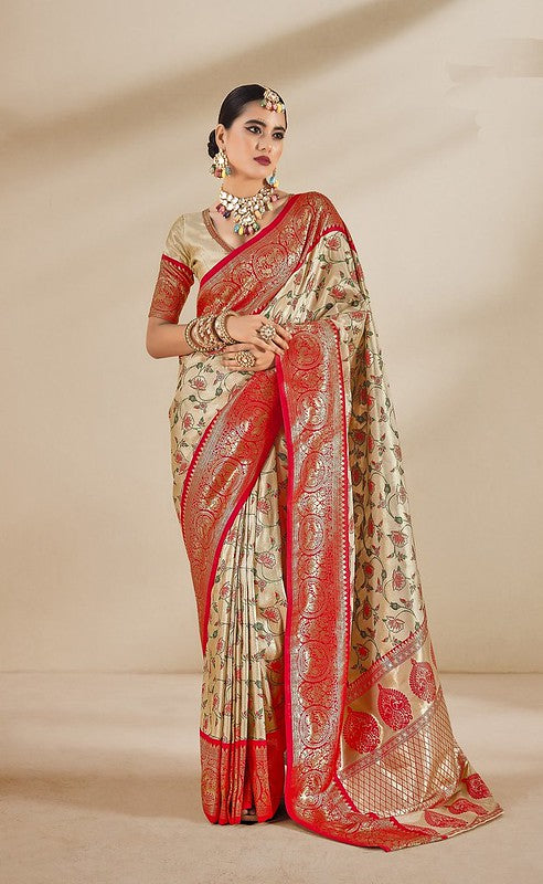 Golden Aura Silk Saree Multi