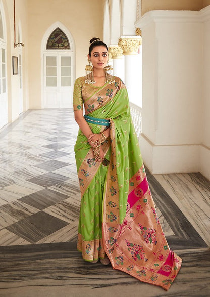 Vibrant Silk Saree Green