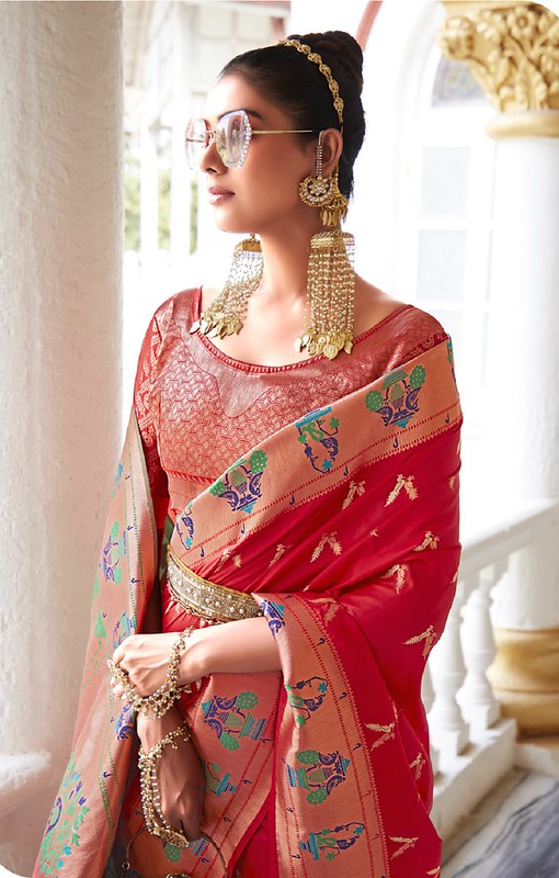 Vibrant Silk Saree Red