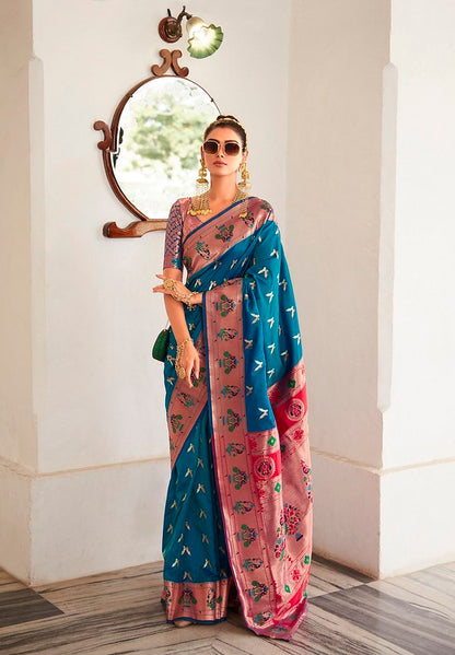 Vibrant Silk Saree Regal Blue