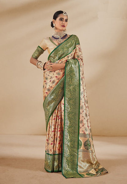 Golden Aura Silk Saree Multi