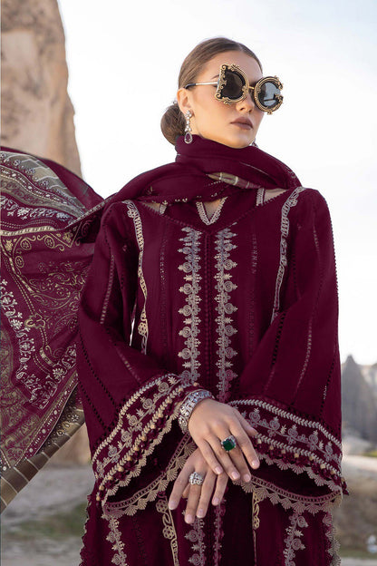 Pearl Shine Rayon Pakistani Suit Burgundy