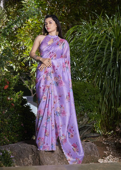 Silken Treasure Saree Lavendar