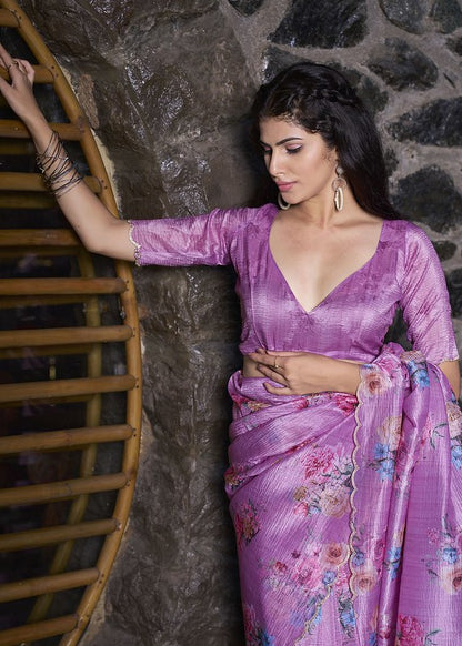 Silken Treasure Saree Purple